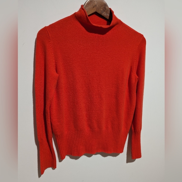 Red Soft Pullover Turtleneck Knitted Sweater - Picture 1 of 4